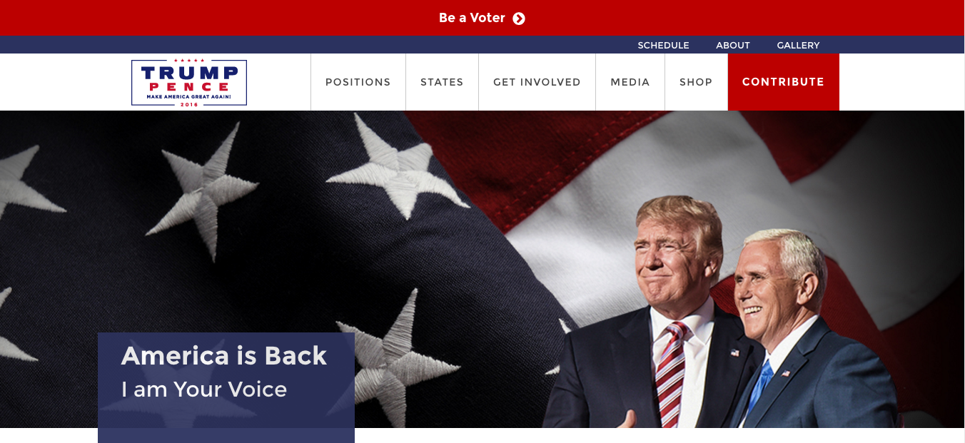 Donald Trump best website design
